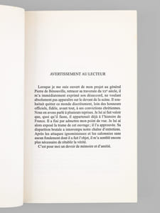 Le Général Pierre de Bénouville - Le dernier des paladins. Biographie [ exemplaire dédicacé à Maurice Druon ]
