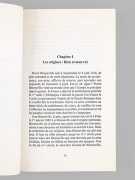 Le Général Pierre de Bénouville - Le dernier des paladins. Biographie [ exemplaire dédicacé à Maurice Druon ]. PERRIER, Guy