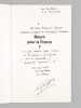 Mourir pour la France ? [ exemplaire d&eacute;dicac&eacute; &agrave; Maurice Druon ]. GRILLOT, G&eacute;n&eacute;ral Georges