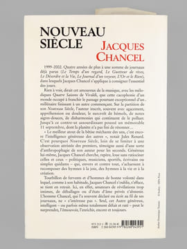Nouveau Siècle - Journal 1999-2002 [ exemplaire dédicacé à Maurice Druon ]. CHANCEL, Jacques (1928-2014)