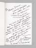 Un rideau se l&egrave;ve. Essai de dialogues. 50 ans d'Histoire et d'histoires. [ exemplaire d&eacute;dicac&eacute; &agrave; Maurice Druon ]. CHENOT, Bernard