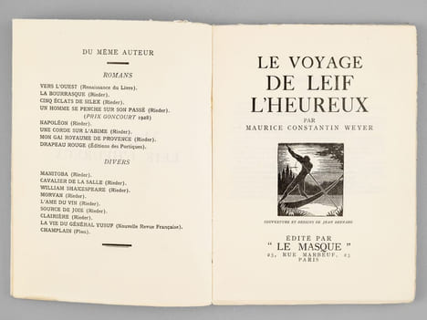 Le voyage de Leif l'Heureux. CONSTANTIN-WEYER, Maurice