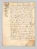 [ Manuscrit - Acte d'adjudication dat&eacute; de Riom le 24 mai 1646, sign&eacute; par Francois de Fretat Sieur de La Deyte : ] " Francois de Fretat Sieur de La ...