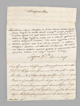 [ Indult d'exclaustration daté du 17 février 1791, pour un prêtre Carme du diocèse de Besançon ] : "Bernardinus Seguin Presbyter et Frater Ordinis ...