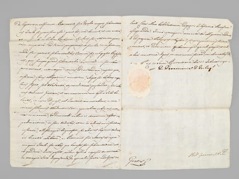 [ Indult d'exclaustration daté du 17 février 1791, pour un prêtre Carme du diocèse de Besançon ] : "Bernardinus Seguin Presbyter et Frater Ordinis ...