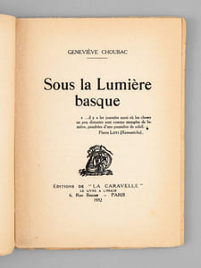 Sous la Lumière basque [ Edition originale - Livre dédicacé par l'auteur ] 