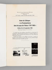 Le Protestantisme dans les pays de l'Adour (1787-1905). Actes du Colloque d'Orthez 22 et 23 septembre 1995
