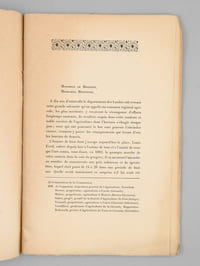 Rapport présenté au nom de la commission chargée de la visite des domaines du département des Landes. Concours régional agricole de Mont-de-Marsan. Rapport concourant en 1891 pour la Prime d'honneur, les Prix culturaux et les Médailles de spécialités [ Edition originale - Livre dédicacé par l'auteur ] 