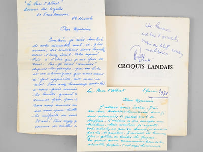 Croquis landais [ Avec 2 lettres autographes signées de l'auteur, à René Cuzacq ]