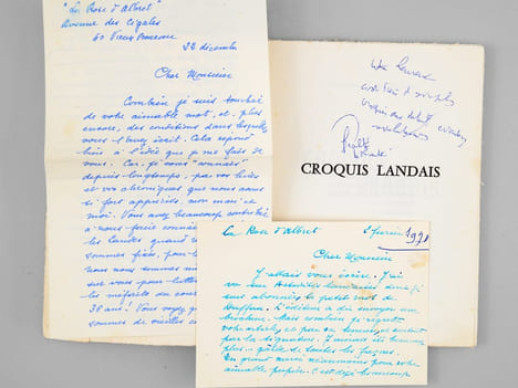 Croquis landais [ Avec 2 lettres autographes signées de l'auteur, à René Cuzacq ]. CARPENTIER, Suzanne