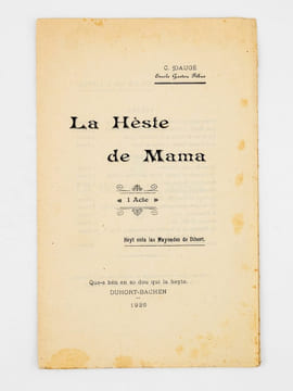 [Lot de 9 ouvrages de l'abbé Césaire Daugé : ] La Heste de Casères. Coumédiote gascoune en tres actes [ On joint : ]  Lou Nouste Enric. Coumediote, ...