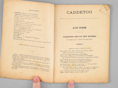 Caddetou. Coumedie-pastourale en tres actes e quoate tableus (Parla dou Bic-Bilh)