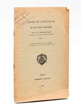 Dupré de Saint-Maur et les voies navigables. DARTIGUE-PEYROU, Ch.