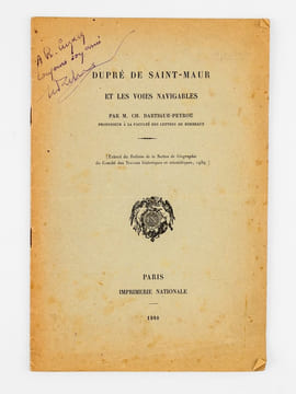 Dupré de Saint-Maur et les voies navigables. DARTIGUE-PEYROU, Ch.