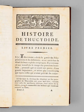 Histoire de Thucydide, Fils d'Olorus (4 Tomes - Complet) . LEVESQUE, Pierre-Charles