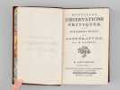 Nouvelles Observations Critiques sur diff&eacute;rens Sujets de Litt&eacute;rature [ Edition originale ]. CL&Eacute;MENT, Jean-Marie-Bernard