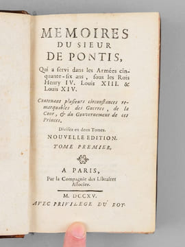 Memoires du Sieur de Pontis qui a servi dans les Armées cinquante-six ans, sous les Rois Henry IV, Louis XIII & Louis XIV (2 Tomes - Complet) ...