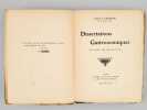 Dissertations gastronomiques suivies de Recettes [ Edition originale ]. VERDIER, Ernest