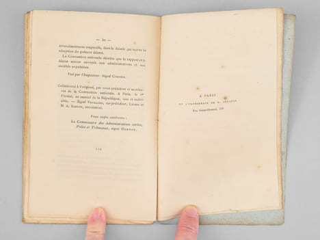 Rapport sur la Bibliographie présenté à la Convention Nationale le 22 germinal an II (1794) . GRÉGOIRE, Abbé ; [ GREGOIRE, Jean-Baptiste ]