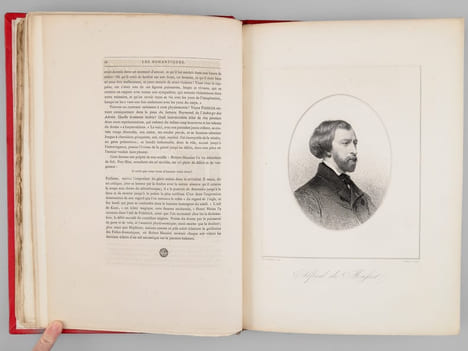 Les Romantiques. Dix portraits gravés de Eugène Delacroix, Victor Hugo, Alexandre Dumas, Théophile Gautier, Mme Dorval, Alfred de Musset, George Sand, ...