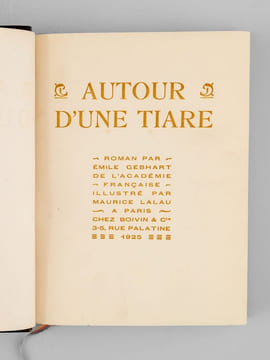 Autour d'une tiare. GEBHART, Émile ; LALAU, Maurice