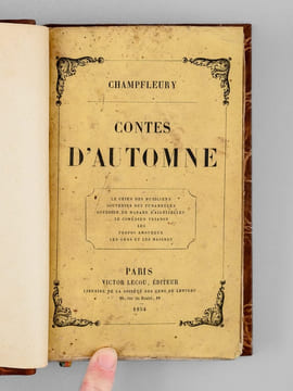 Contes d'automne [ Edition originale ] [ Contient : ] Le Chien des musiciens, Souvenirs des funambules, Histoire de Madame d'Aigrizelles, Le Comédien ...