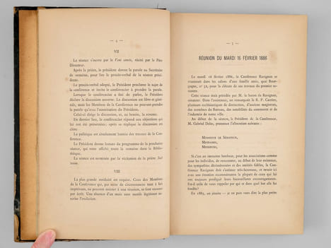 Conférence Ravignan de Bordeaux [ Recueil de Comptes-rendus de 1885 à 1892 ] Séance solennelle de clôture tenue sous la présidence de M. le baron de ...