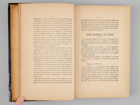 Conférence Ravignan de Bordeaux [ Recueil de Comptes-rendus de 1885 à 1892 ] Séance solennelle de clôture tenue sous la présidence de M. le baron de ...