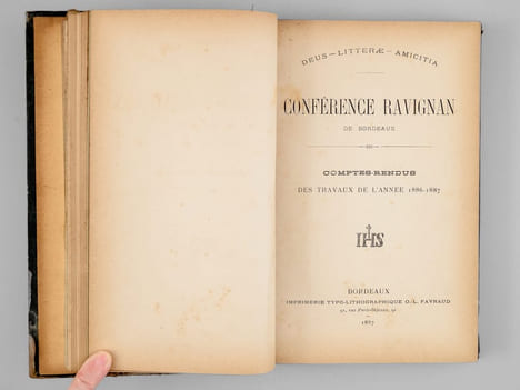 Conférence Ravignan de Bordeaux [ Recueil de Comptes-rendus de 1885 à 1892 ] Séance solennelle de clôture tenue sous la présidence de M. le baron de ...