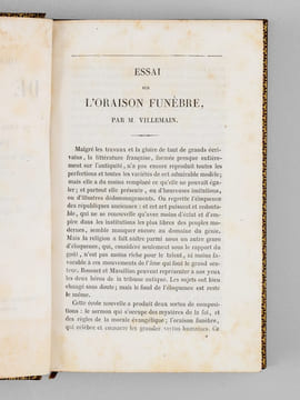 Oraisons funèbres de Bossuet. BOSSUET, Jacques-Benigne ; (VILLEMAIN, Abel Francois ; DUSSAULT, Jean-Joseph ; FLECHIER, Esprit ; MASCARON, Jules)