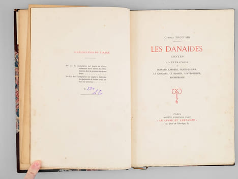 Les Danaïdes. Contes. . MAUCLAIR, Camille ; (BESNARD, Albert ; CARRIERE, Eugene ; FANTIN-LATOUR, Henri ; LA GANDARA, Antonio de ; LE SIDANER, Henri ; ...