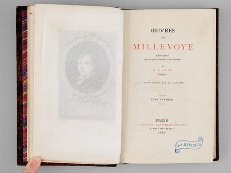 Oeuvres de Millevoye (3 Tomes - Complet) [ Exemplaire sur papier de chine, dédicacé par le fils de l'auteur ]. MILLEVOYE, Charles-Hubert ; (JACOB, ...