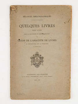 Quelques Livres non cités dans la Quatrième et dernière édition du Guide de l'Amateur de Livres à Vignettes et à Figures du XVIIIe siècle. Mélanges ...