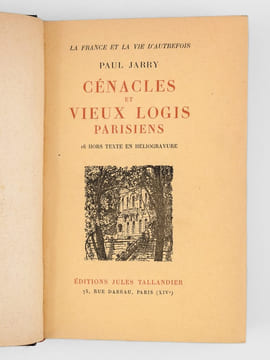 Cénacles et vieux logis parisiens. JARRY, Paul