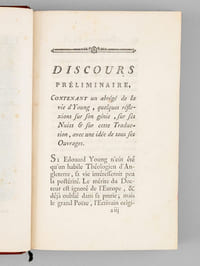 Les Nuits d'Young, traduites de l'anglois par M. Le Tourneur (2 Tomes - Complet) [ Edition originale de la traduction ]
