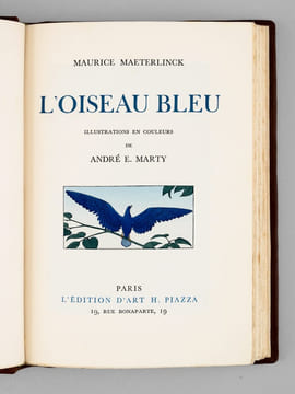 L'Oiseau bleu. Féerie en six actes et douze tableaux représentée pour la première fois sur le Théâtre artistique de Moscou,le 30 septembre 1908, et à ...