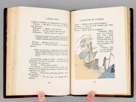 L'Oiseau bleu. Féerie en six actes et douze tableaux représentée pour la première fois sur le Théâtre artistique de Moscou,le 30 septembre 1908, et à ...