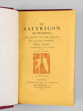 Le Satyricon de Pétrone.. PETRONE ; (TAILHADE, Laurent ; LABOUREUR, J. E.)