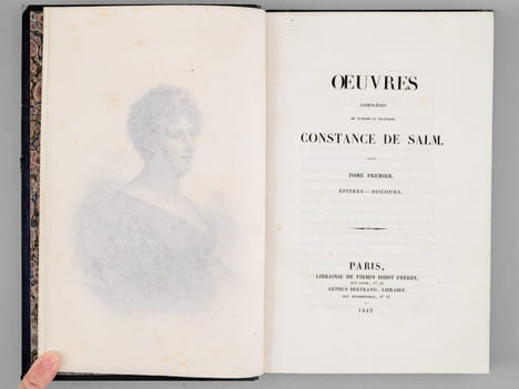 Oeuvres complètes de Madame la Princesse Constance de Salm (4 Tomes - Complet) Tome 1 : Epîtres. Discours , Tome 2 : Sapho. Cantates. Poésies diverses ...