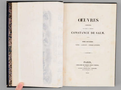 Oeuvres complètes de Madame la Princesse Constance de Salm (4 Tomes - Complet) Tome 1 : Epîtres. Discours , Tome 2 : Sapho. Cantates. Poésies diverses ...