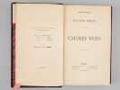 Choses vues [ Edition originale - Exemplaire sur papier de Hollande ]. HUGO, Victor