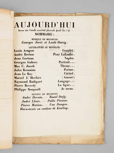Aujourd'hui. Revue des Valeurs nouvelles paraissant quatre fois l'an