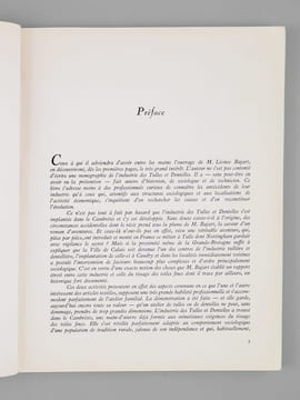 L'industrie des Tulles et Dentelles en France. Son etablissement dans le Cambresis. L'essor de Caudry. BAJART, Leonce ; (GILBERT, Andre)