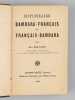 Dictionnaire bambara-francais et francais-bambara. SAUVANT, Mgr