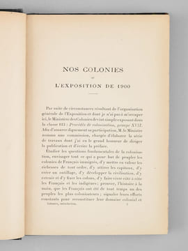 Les Colonies françaises. Introduction générale. Exposition Universelle de 1900, Publications de la Commission chargée de préparer la participation du ...