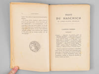 Traité théorique et pratique du Haschich et autres Substances psychiques [ Edition oiginale ] Cannabis, plantes narcotiques, anesthésiques, herbes magiques, opium, morphine, éther, cocaïne, formules et recettes diverses, bols, pilules, pastilles, électuaires, opiats