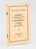 Missels de Premi&egrave;re Communion et de Mariage. Paroissiens. Livres de pi&eacute;t&eacute;. Catalogue Dsp. Collectif