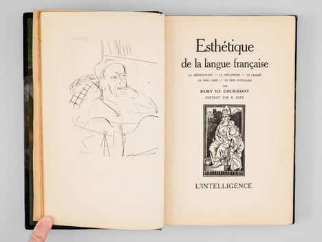 Esthétique de la langue française. La déformation – La métaphore – Le cliché – Le vers libre – Le vers populaire. . GOURMONT, Rémy de ; (DUFY, Raoul)