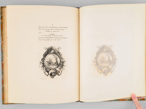 Pygmalion. Scène lyrique de J.-J. Rousseau. Illustrations de Moreau le Jeune. Suivi d'une idylle par Berquin. Vignettes de Marillier. ROUSSEAU, ...