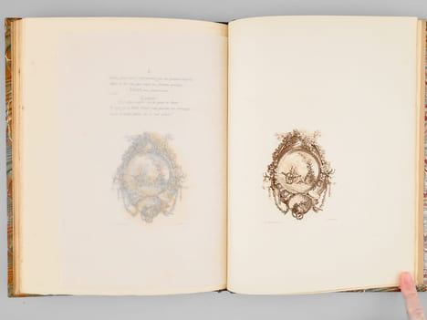 Pygmalion. Scène lyrique de J.-J. Rousseau. Illustrations de Moreau le Jeune. Suivi d'une idylle par Berquin. Vignettes de Marillier. ROUSSEAU, ...